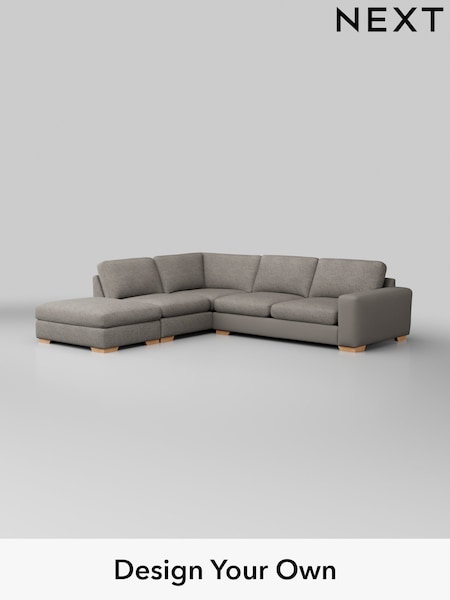 Boucle Weave Easy Clean/Light Dove Grey Houghton Deep Sit (W42153) | £2,450