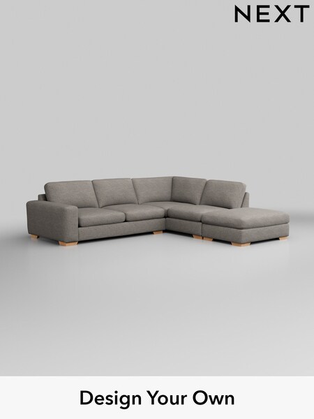 Boucle Weave Easy Clean/Light Dove Grey Houghton Deep Sit (W42153) | £2,450
