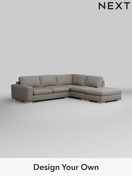 Boucle Weave Easy Clean/Light Dove Grey Houghton Deep Sit (W42153) | £2,450