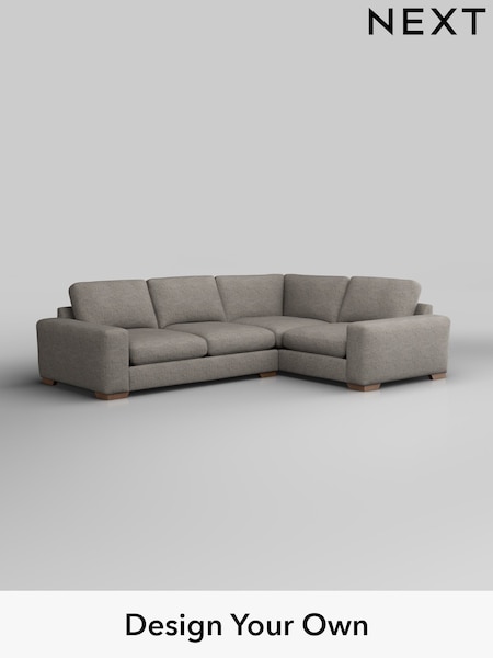 Boucle Weave Easy Clean/Light Dove Grey Houghton Deep Sit (W42153) | £2,425
