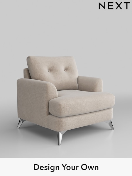 Boucle Chenille/Oyster Parker Buttoned Back (W42155) | £925