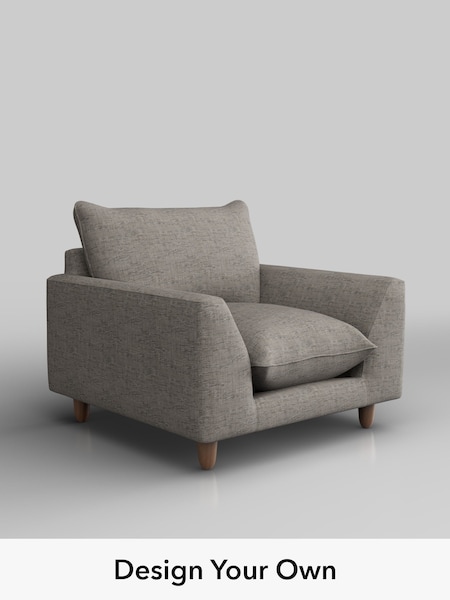 Boucle Weave Easy Clean/Light Dove Grey Noa Deep Relaxed Sit (W42156) | £775
