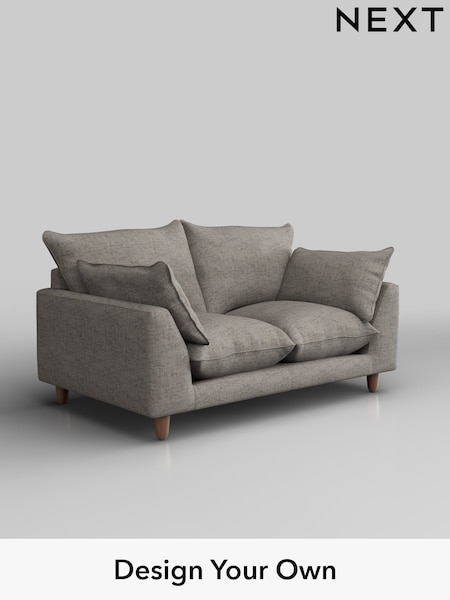 Boucle Weave Easy Clean/Light Dove Grey Noa Deep Relaxed Sit (W42156) | £975