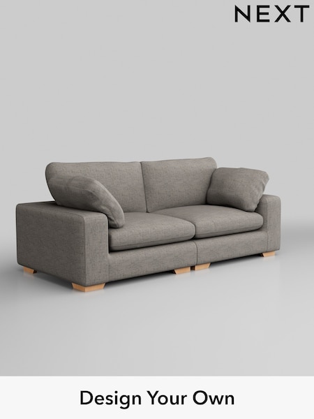 Boucle Weave Easy Clean/Light Dove Grey N Premium The Snuggle Grand (W42158) | £1,799