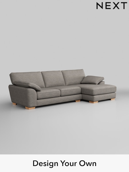 Boucle Weave Easy Clean/Light Dove Grey Stamford Grand Relaxed Sit (W42165) | £2,399