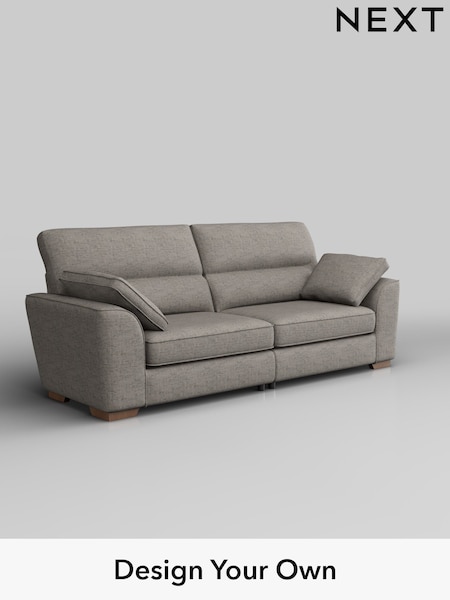 Boucle Weave Easy Clean/Light Dove Grey Stamford Highback (W42166) | £1,275