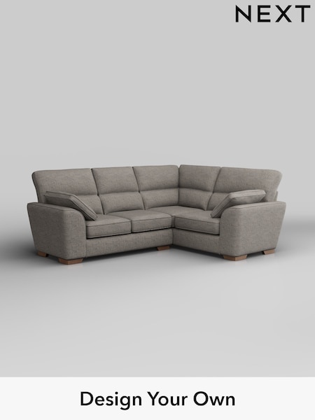 Boucle Weave Easy Clean/Light Dove Grey Stamford Highback (W42166) | £1,999