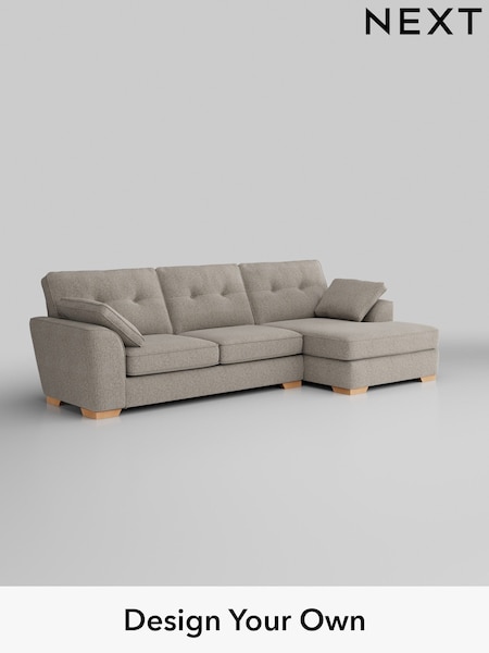Chunky Boucle Easy Clean/Dove Stamford Buttoned Back (W42182) | £2,025
