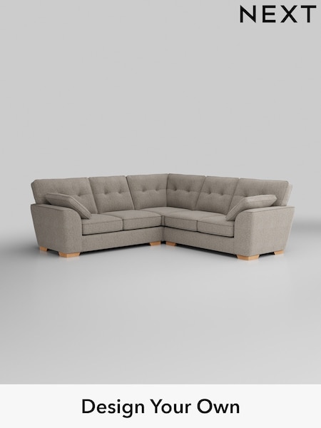 Chunky Boucle Easy Clean/Dove Stamford Buttoned Back (W42182) | £2,425
