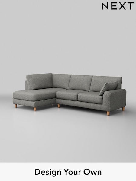Chunky Boucle Easy Clean/Mid Grey Campbell (W42186) | £1,875