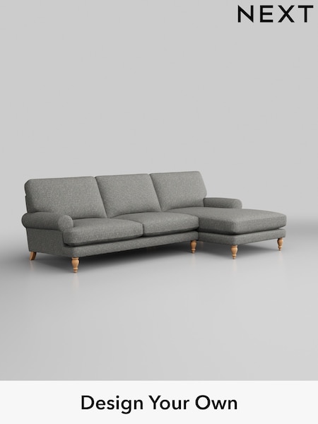 Chunky Boucle Easy Clean/Mid Grey Erin Deep Relaxed Sit (W42187) | £1,975