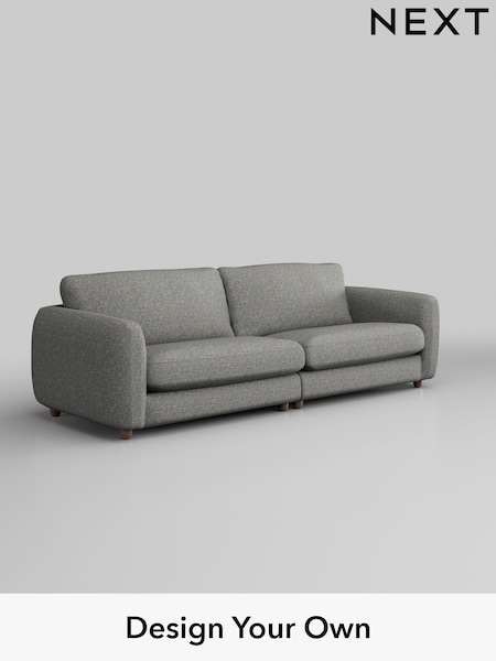 Chunky Boucle Easy Clean/Mid Grey Aiden (W42188) | £1,425