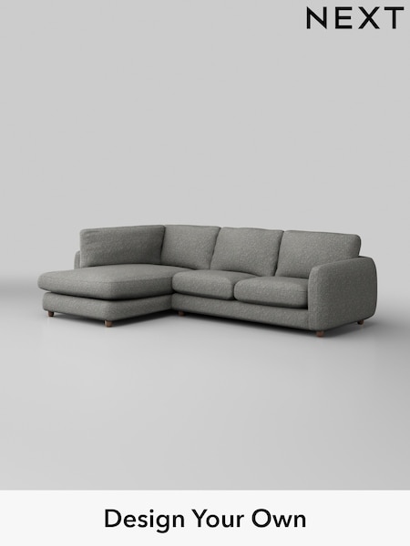 Chunky Boucle Easy Clean/Mid Grey Aiden (W42188) | £1,825
