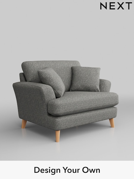Chunky Boucle Easy Clean/Mid Grey Conway Relaxed Sit (W42189) | £975