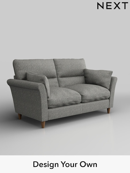 Chunky Boucle Easy Clean/Mid Grey Hartley Highback Relaxed Sit (W42190) | £1,225