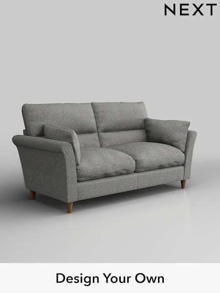 Chunky Boucle Easy Clean/Mid Grey Hartley Highback Relaxed Sit (W42190) | £1,325