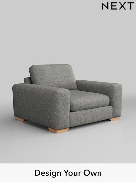 Chunky Boucle Easy Clean/Mid Grey Houghton Deep Sit (W42192) | £975