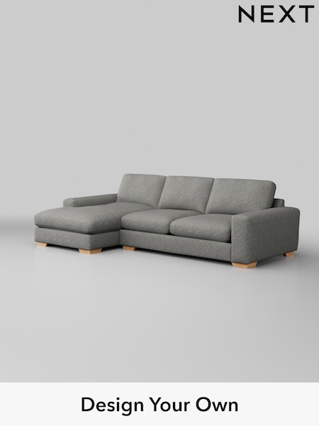 Chunky Boucle Easy Clean/Mid Grey Houghton Deep Sit (W42192) | £2,250