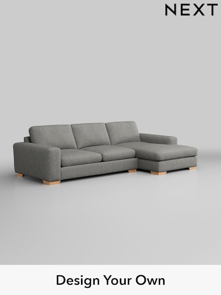 Chunky Boucle Easy Clean/Mid Grey Houghton Deep Sit (W42192) | £2,250