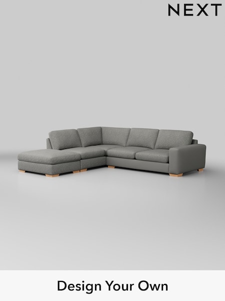 Chunky Boucle Easy Clean/Mid Grey Houghton Deep Sit (W42192) | £2,599