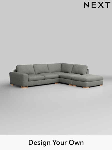 Chunky Boucle Easy Clean/Mid Grey Houghton Deep Sit (W42192) | £2,599
