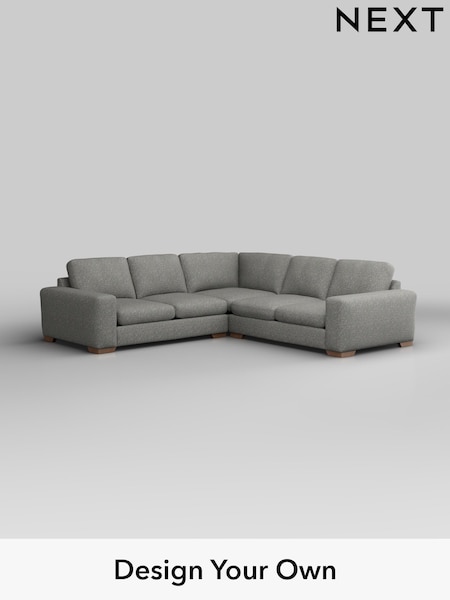 Chunky Boucle Easy Clean/Mid Grey Houghton Deep Sit (W42192) | £2,775