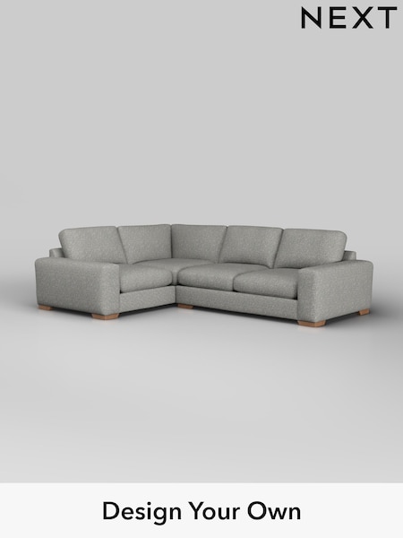 Chunky Boucle Easy Clean/Mid Grey Houghton Deep Sit (W42192) | £2,575