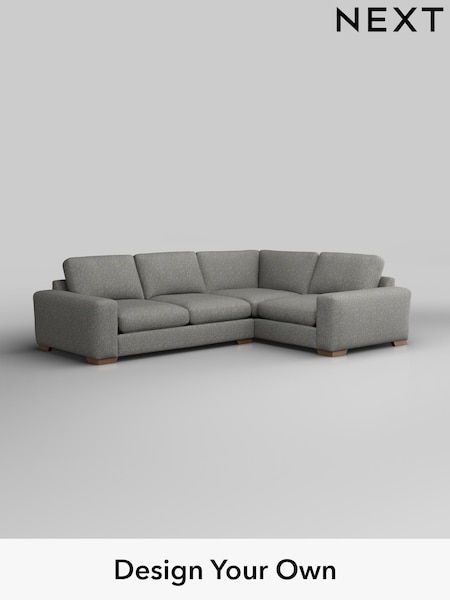 Chunky Boucle Easy Clean/Mid Grey Houghton Deep Sit (W42192) | £2,575