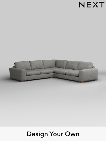 Chunky Boucle Easy Clean/Mid Grey Houghton Deep Sit (W42192) | £2,875