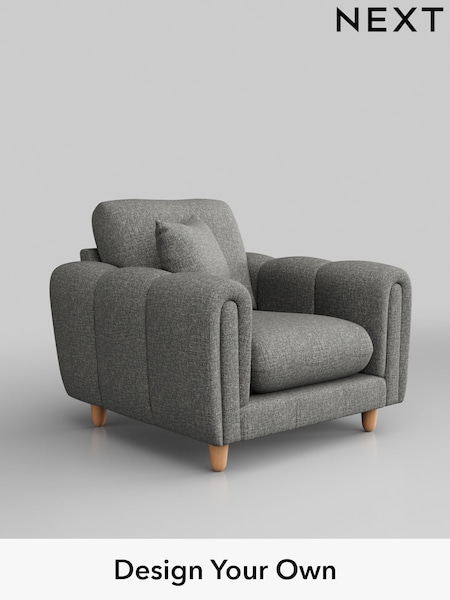 Chunky Boucle Easy Clean/Mid Grey Odella (W42196) | £875