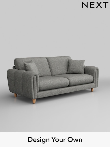 Chunky Boucle Easy Clean/Mid Grey Odella (W42196) | £1,375