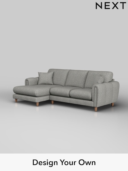 Chunky Boucle Easy Clean/Mid Grey Odella (W42196) | £1,950