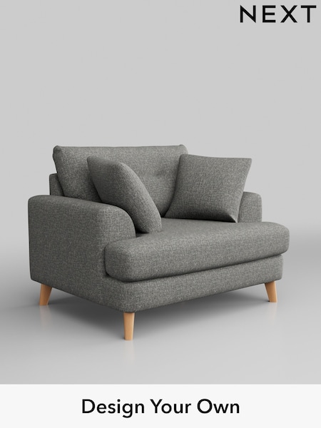 Chunky Boucle Easy Clean/Mid Grey Parker Buttoned Back (W42198) | £1,025