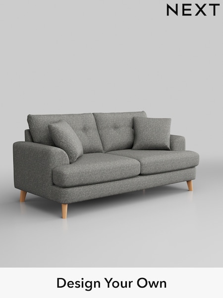 Chunky Boucle Easy Clean/Mid Grey Parker Buttoned Back (W42198) | £1,425