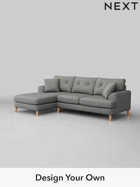 Chunky Boucle Easy Clean/Mid Grey Parker Buttoned Back (W42198) | £2,199