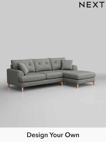 Chunky Boucle Easy Clean/Mid Grey Parker Buttoned Back (W42198) | £2,199