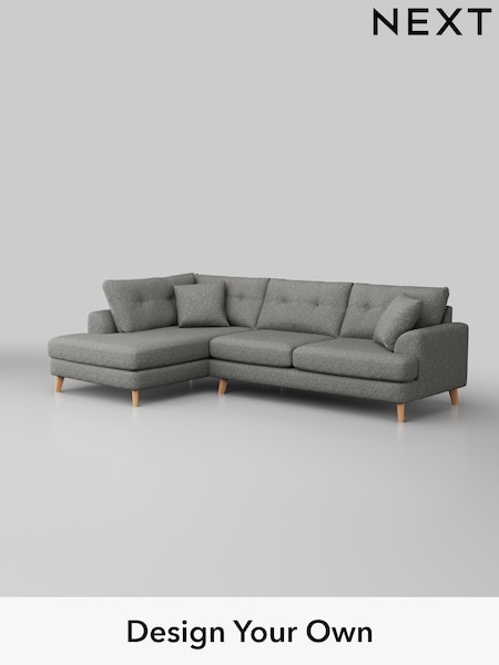 Chunky Boucle Easy Clean/Mid Grey Parker Buttoned Back (W42198) | £2,425