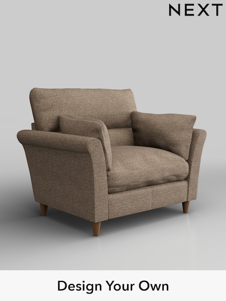 Chunky Boucle Easy Clean/Mid Natural Hartley Highback Relaxed Sit (W42210) | £975