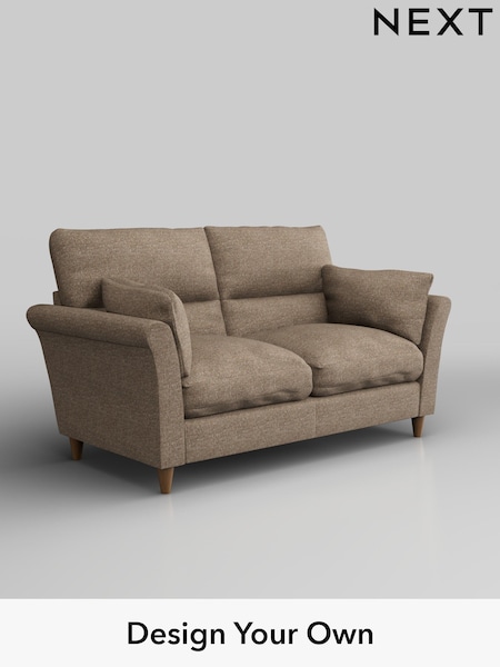 Chunky Boucle Easy Clean/Mid Natural Hartley Highback Relaxed Sit (W42210) | £1,225