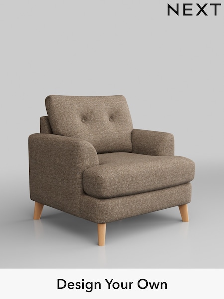 Chunky Boucle Easy Clean/Mid Natural Parker Buttoned Back (W42215) | £925