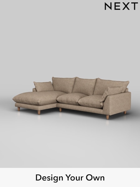 Chunky Boucle Easy Clean/Mid Natural Noa Deep Relaxed Sit (W42220) | £1,875