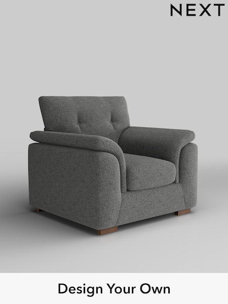Chunky Chenille/Dark Grey Hayden Buttoned Back (W42226) | £750