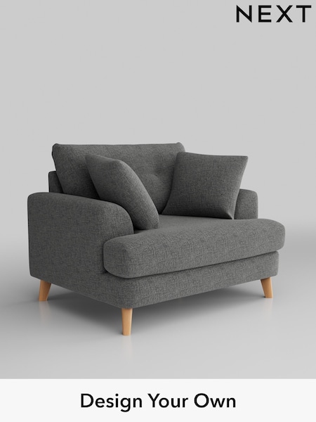 Chunky Chenille/Dark Grey Parker Buttoned Back (W42234) | £1,025