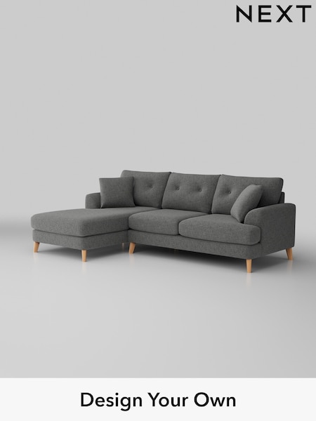 Chunky Chenille/Dark Grey Parker Buttoned Back (W42234) | £2,199