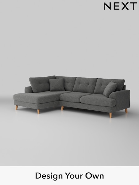 Chunky Chenille/Dark Grey Parker Buttoned Back (W42234) | £2,325