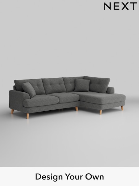 Chunky Chenille/Dark Grey Parker Buttoned Back (W42234) | £2,325