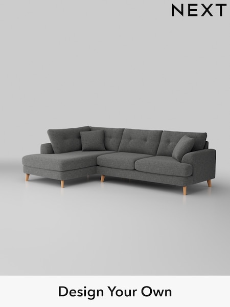 Chunky Chenille/Dark Grey Parker Buttoned Back (W42234) | £2,425