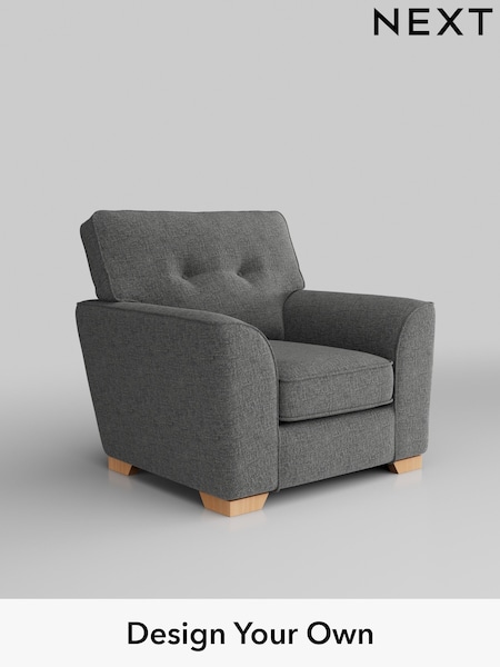 Chunky Chenille/Dark Grey Stamford Buttoned Back (W42237) | £799