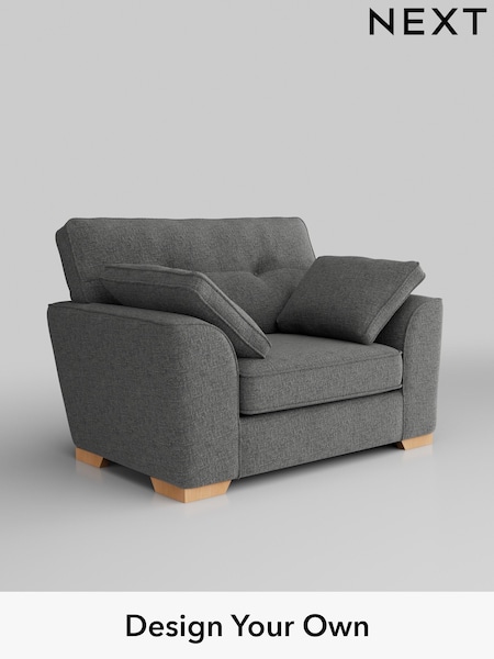 Chunky Chenille/Dark Grey Stamford Buttoned Back (W42237) | £899