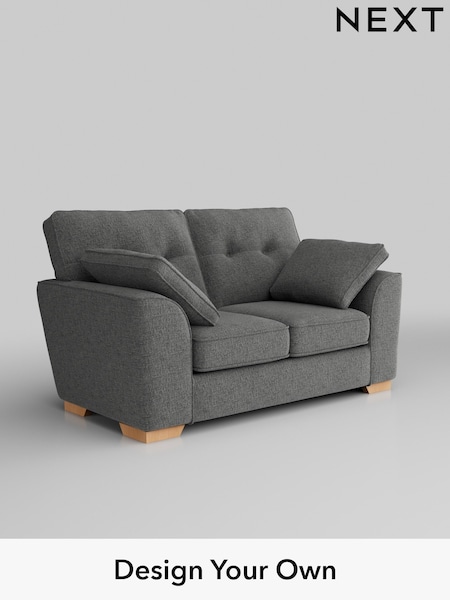 Chunky Chenille/Dark Grey Stamford Buttoned Back (W42237) | £1,099